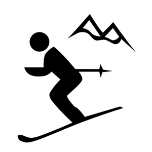 Skifahren und Snowboarden